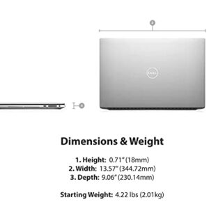 2021 Newest Dell XPS 15 9510 Laptop, 15.6" FHD+ 500 Nits Display, Intel i9-11900H, RTX 3050Ti, 64GB RAM, 2TB SSD, IR Webcam, Backlit Keyboard, Fingerprint Reader, WiFi 6, Thunderbolt 4, Win 10 Home