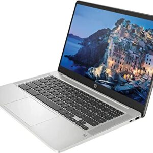 HP 2023 14" FHD IPS Chromebook Laptop, Intel Celeron Processor Up to 2.75GHz, 4GB Ram, 128GB SSD, 4K Graphics, Super-Fast 6th Gen WiFi, Dale Silver, Chrome OS (Renewed)