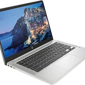 HP 2023 14" FHD IPS Chromebook Laptop, Intel Celeron Processor Up to 2.75GHz, 4GB Ram, 128GB SSD, 4K Graphics, Super-Fast 6th Gen WiFi, Dale Silver, Chrome OS (Renewed)