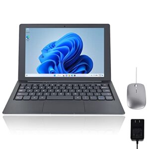 hbestore laptop 10.1inch 8gb ram 128gb ssd mini ultrabook,windwos11 os with intel gemini lake n4120 quad core processor up to2.6ghz 2.4g/5g wifi+mini hdmi+usb3.0 +metal shell (gray)