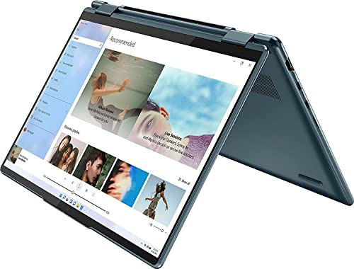 Lenovo Yoga 7i 14 2-in-1 Laptop 14" 2.2K IPS Touchscreen (300 nits, 100% sRGB, TÜV Low Blue Light) 12th Gen Intel 10-Core i7-1255U 16GB RAM 512GB SSD Backlit Fingerprint Thunderbolt Win11 Blue + Pen