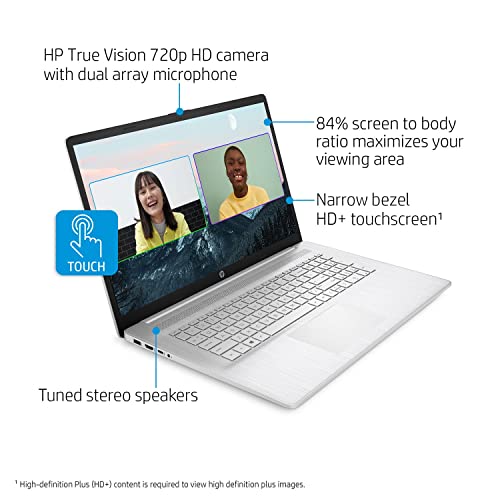 HP 17.3" HD Touchscreen Business Laptop, AMD Ryzen 5-5500U, Windows 11 Pro, 32GB RAM, 1TB SSD, HDMI, Wi-Fi, Numeric Keypad, Bluetooth, Webcam, 32GB Durlyfish USB Card