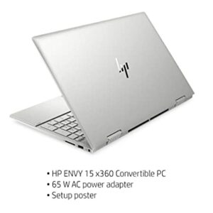 HP Envy x360 2-in-1 15.6" Touchscreen Laptop, Intel Core i5-1135G7, Intel Iris Xe Graphics, 16GB DDR4 RAM, 512GB PCIE SSD, Backlit Keyboard, Fingerprint, Stylus Pen, Win 11 Home, Silver