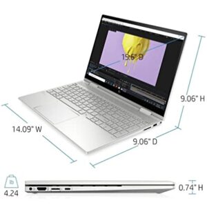 HP Envy x360 2-in-1 15.6" Touchscreen Laptop, Intel Core i5-1135G7, Intel Iris Xe Graphics, 16GB DDR4 RAM, 512GB PCIE SSD, Backlit Keyboard, Fingerprint, Stylus Pen, Win 11 Home, Silver