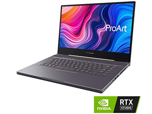 ASUS ProArt StudioBook 15 Mobile Workstation Laptop, 15.6” UHD NanoEdge Bezel, Intel Core i7-9750H, 32GB DDR4, 512G+512GB RAID-0 SSD, NVIDIA GeForce RTX 2060, Windows 10 Pro, H500GV-XS76, Star Grey