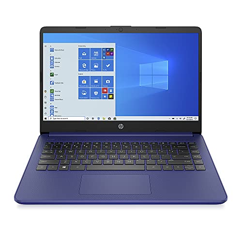 HP Touchscre14 Slim Laptop in Blue Intel N4020 Dual Core up to 2.8GHz 4GB RAM 64GB SSD 14in HD Webcam WiFi W10 / W11 (14-DQ200 Renewed)