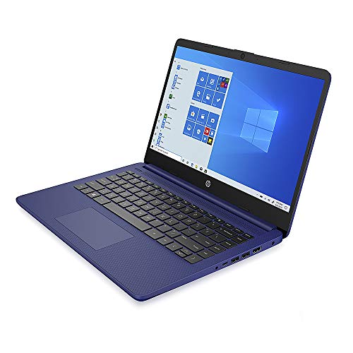 HP Touchscre14 Slim Laptop in Blue Intel N4020 Dual Core up to 2.8GHz 4GB RAM 64GB SSD 14in HD Webcam WiFi W10 / W11 (14-DQ200 Renewed)