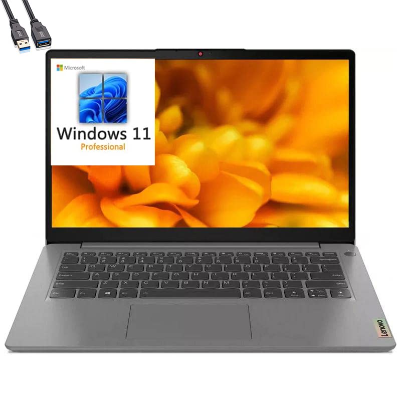 Lenovo IdeaPad 3 14 14" FHD Business Laptop, Intel Quard-Core i7-1165G7 up to 4.7GHz, 20GB DDR4 RAM, 1TB PCIe SSD, WiFi 6, Bluetooth 5.1, Arctic Grey, Windows 11 Pro, BROAG USB Extension Cable