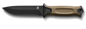 gerber strongarm fixed blade knife with fine edge – coyote brown