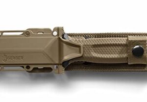 GERBER StrongArm Fixed Blade Knife with Serrated Edge - Coyote Brown