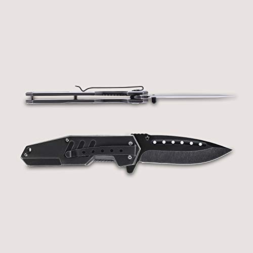 Lichamp Folding Pocket Knife Set for Men, 2-Pack Flip Knife Sharp Pocket Tactical Knife with Clip for Camping, Hunting, Hiking, Fishing, Indoor and Outdoor Activities