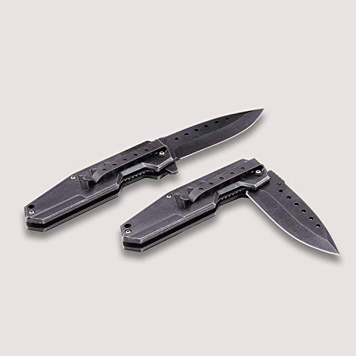 Lichamp Folding Pocket Knife Set for Men, 2-Pack Flip Knife Sharp Pocket Tactical Knife with Clip for Camping, Hunting, Hiking, Fishing, Indoor and Outdoor Activities