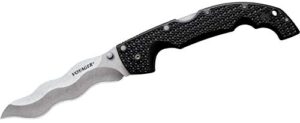 cold steel voyager series folding knife with tri-ad lock and pocket clip, kris, xl