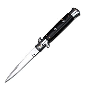 8.7" Folding Pocket Knife for Outdoor Camping Hunting Hiking Fishing Tools(Black)