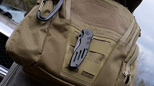 Smith & Wesson Extreme Ops SWA24S 7.1in S.S. Folding Knife with 3.1in Serrated Clip Point Blade and Aluminum Handle for Outdoor, Tactical, Survival and EDC