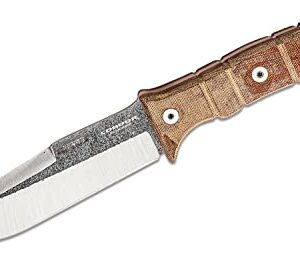 Condor Tool & Knife Tactical P.A.S.S. Chute Knife, Classic finish Flat Grind w/ Second Bevel Edge, Micarta® Handle & Hand Crafted Welted Leather Sheath