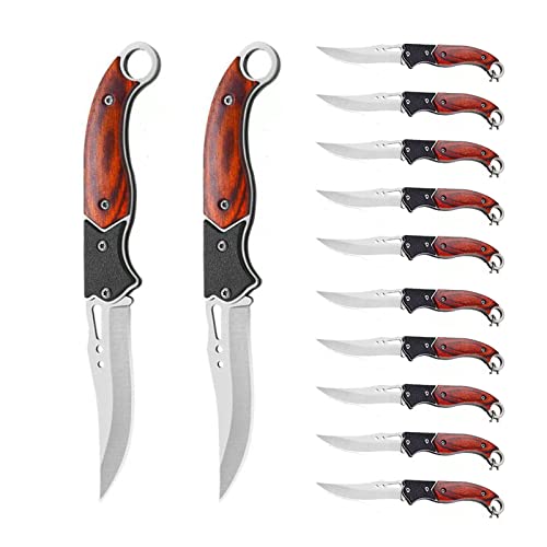 FEIZII Small Folding Knife Tactical Knife Outdoor Lifesaving Pocket Knife Convenient for Daily Carrying (12PACK)