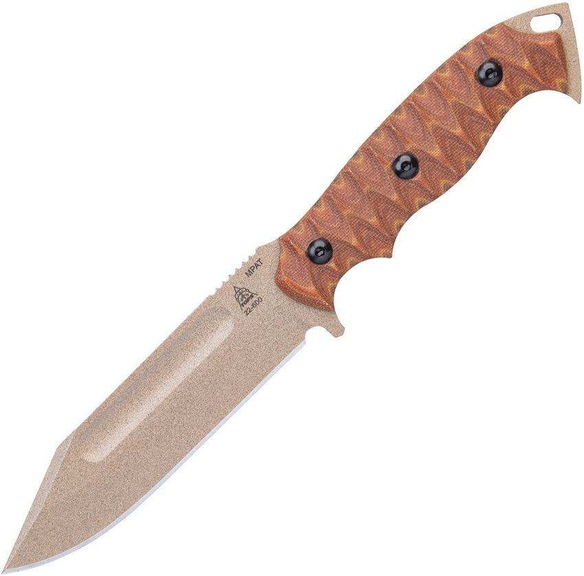Tops Knives M-PAT Fixed Blade Knife with Kydex Sheath - MPAT-01