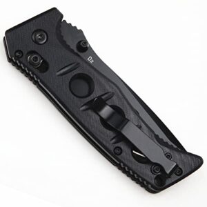 MNB Pocket folding knife hunting tactical knife G10 handle D2 steel blade gift for men