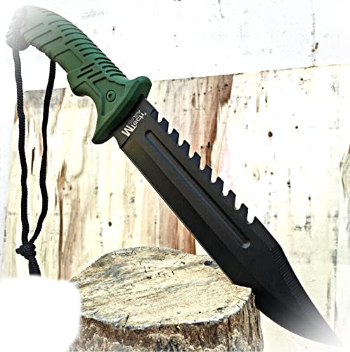 New 13" TACTICAL SURVIVAL Hunting FIXED BLADE KNIFE Army Bowie w/ SHEATH New Camping Outdoor Pro Tactical Elite Knife BLDA-0615