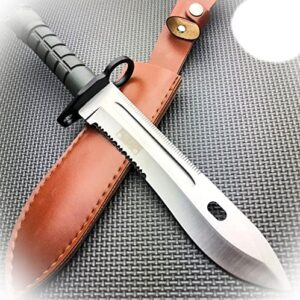 new 13.5″ military fixed blade bayonet hunting tactical combat knife + sheath new camping outdoor pro tactical elite knife blda-0603