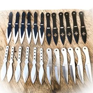 new 24pc ninja tactical hunting mixed knives knife set new camping outdoor pro tactical elite knife blda-1118