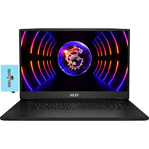 MSI Titan 17.3" 144Hz 4K UHD IPS Gaming Laptop (Intel i9-13980HX 24-Core, 128GB DDR5, 8TB PCIe SSD, GeForce RTX 4090, RGB Backlit KYB, FP, WiFi 6E, BT 5.3, Win11Pro) w/Dockztorm Hub