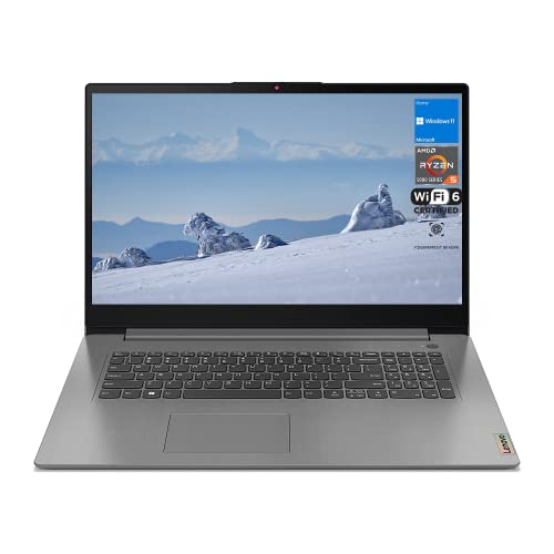 Lenovo IdeaPad 3 Laptop Computer, 17.3" FHD Screen, AMD Ryzen 5 5625U Processor, 24GB RAM, 1TB SSD, Media Card Reader, HDMI, HD Camera, Wi-Fi 6, Fingerprint Reader, Windows 11 Home