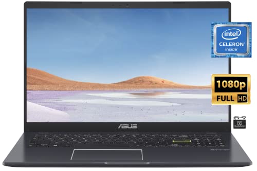 2022 Newest ASUS Ultra Thin Light Laptop Computer, 15.6" FHD Display, Intel Celeron N4020 (Upto 2.8GHz), 4GB RAM, 128GB eMMC,WiFi, Backlit Keyboard,8-Hour Battery, Microsoft 365, Win10 S+HubxcelCable