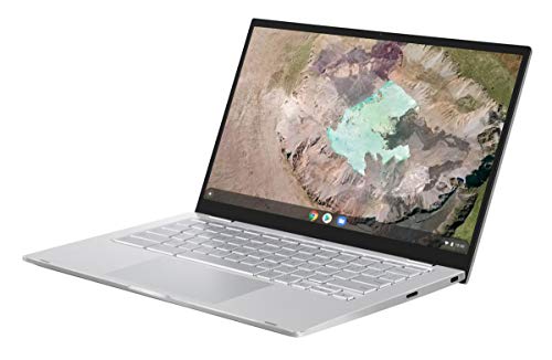 ASUS Newest 14" FHD Chromebook Laptop, Intel Core m3-8100Y(up to 3.4 GHz), 320GB Space(64GB eMMC+256GB Card), 8GB RAM, Webcam, WiFi, USB, Bluetooth, Backlit Keyboard, Chrome OS, Silver, JVQ MP