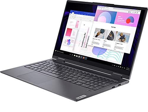 Lenovo Yoga 7i 2-in-1 15.6-inch FHD Touchscreen Premium Laptop PC, Intel Quad-Core i5-1135G7, Intel Iris Xe Graphics, 8GB DDR4 RAM, 256GB SSD, Backlit Keyboard, Windows 10 Home 64 bit, Gray