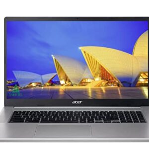 Acer 2022 Chromebook 17.3" FHD for Business and Student Laptop, Intel Celeron N4500 Processor, 4GB RAM, 64GB eMMC Flash Memory, Intel HD Graphics 630, Silver, Chrome OS, 32GB UBS Card