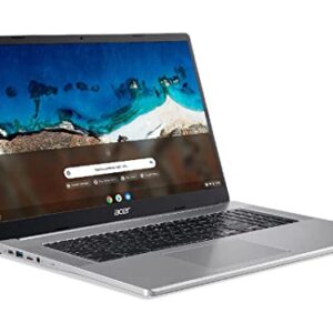 Acer 2022 Chromebook 17.3" FHD for Business and Student Laptop, Intel Celeron N4500 Processor, 4GB RAM, 64GB eMMC Flash Memory, Intel HD Graphics 630, Silver, Chrome OS, 32GB UBS Card