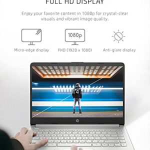HP 14 Laptop, AMD Ryzen 5 5500U, 8 GB RAM, 256 GB SSD Storage, 14-inch Full HD Display, Windows 10 Home, Thin & Portable, Micro-edge & Anti-glare Screen, Long Battery Life (14-fq1021nr, 2021)