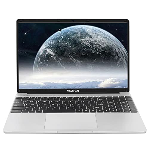 Ruzava 15.6 Inch Laptop Computer, 6GB+128GB SSD, Windows 10 Pro Laptop, Intel J4105 1.5Ghz Processor Notebook, 1920x1080 IPS Display, 2.4G+5G WiFi, BT4.2, USB HDMI, Numpad, Fast Charge,WOZIFAN Silver