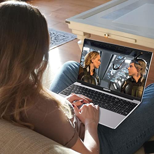 Ruzava 15.6 Inch Laptop Computer, 6GB+128GB SSD, Windows 10 Pro Laptop, Intel J4105 1.5Ghz Processor Notebook, 1920x1080 IPS Display, 2.4G+5G WiFi, BT4.2, USB HDMI, Numpad, Fast Charge,WOZIFAN Silver