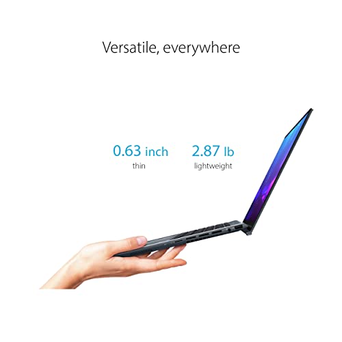 ASUS ZenBook 14X OLED Laptop, 14” 2.8K 16:10 Display, Intel Core i7-12700H CPU, Intel Iris Xe Graphics, 16GB RAM, 1TB SSD, Windows 11 Home, Wi-Fi 6E, Pine Grey, UX5401ZA-PS74