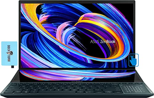 ASUS Zenbook Pro Duo 15 OLED 12th Gen 15.6" Home & Business Laptop (Intel i9-12900H 14-Core, 32GB LPDDR5 4800MHz RAM, 2TB PCIe SSD, GeForce RTX 3060, 60Hz Touch Win 11 Pro) with Hub