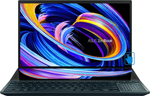 ASUS Zenbook Pro Duo 15 OLED 12th Gen 15.6" Home & Business Laptop (Intel i9-12900H 14-Core, 32GB LPDDR5 4800MHz RAM, 2TB PCIe SSD, GeForce RTX 3060, 60Hz Touch Win 11 Pro) with Hub