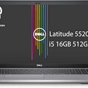 Dell Latitude 5520 (2023) 5000 15.6" FHD Touchscreen Business Laptop (Intel 4-Core i5-1145G7 vPro, 16GB RAM, 512GB PCIe SSD) Backlit, Thunderbolt 4, Wi-Fi 6, Webcam, IST SD Card, Win 10 / Win 11 Pro