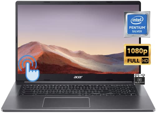 Acer 2023 Flagship Chromebook Light Laptop, 17.3" FHD IPS Touchscreen, 4-Core Intel Pentium N6000 (Upto 3.3GHz), 8GB RAM, 64GB eMMC, HD Webcam, WiFi 6, 10+ Hour Battery, Chrome OS+HubxcelAccessory