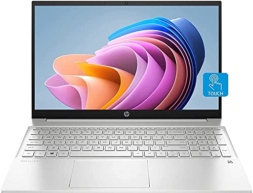 HP Pavilion 15.6" Touchscreen Full HD Laptop - AMD Ryzen 7 5825U - 1920 x 1080 - Windows 11 Notebook 15-eh2085cl 16GB RAM 512GB SSD, Natural Silver (Renewed)