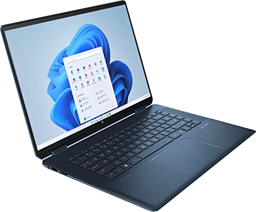 2022 HP Spectre 2-in-1 Laptop 16" 3K+ IPS Touchscreen Intel EVO Platform 12th Core i7-12700H Iris Xe Graphics 16GB DDR4 1TB SSD Wi-Fi 6e Thunderbolt 4 Backlit KB w/ FP and Pen Windows 11 Pro