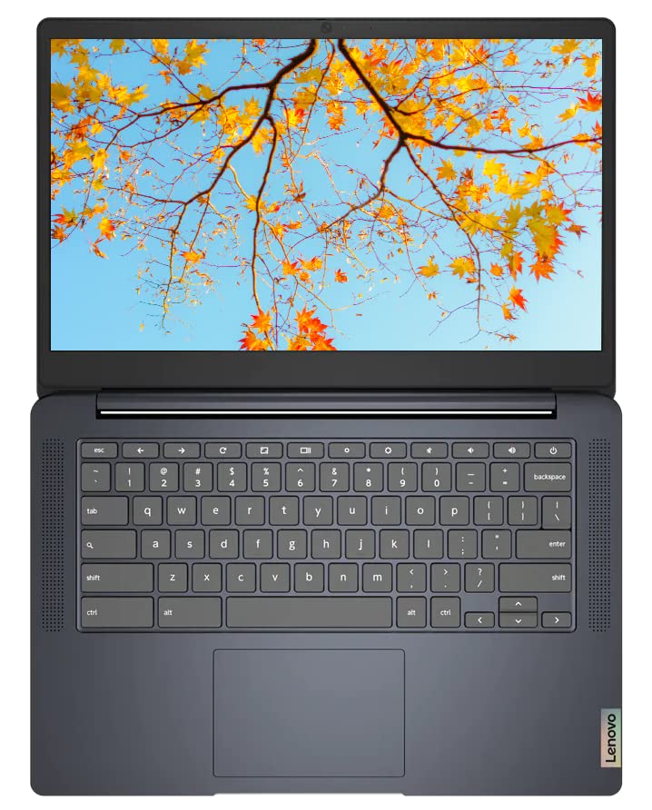 Lenovo Flagship Ideapad 3 14inch HD Chromebook, Mediatek MT8183 (8 Cores, Up to 2GHz), 4GB DDR4 RAM, 64GB eMMC + 128GB SD Card, Webcam, WiFi 5, USB-A&C, All Day Battery Life, Chrome OS