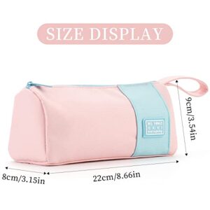 CICIMELON 2 Pcs Durable Pink Pencil Case Stationery Organizer Pencil Pouch Pen Bag