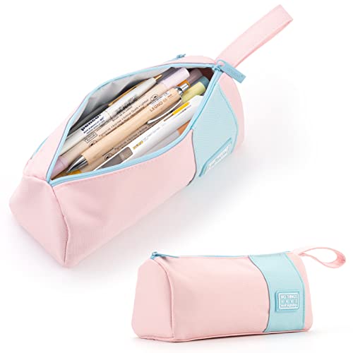 CICIMELON 2 Pcs Durable Pink Pencil Case Stationery Organizer Pencil Pouch Pen Bag