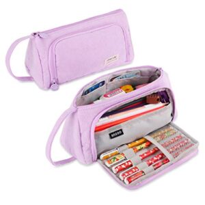 iSuperb Big Capacity Pencil Case Corduroy Large Pencil Pouch Portable Pen Bag Zipper Stationery Organizer Makeup Cosmetic Bags for Women Office