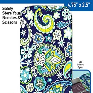 Janlynn Magnetic Storage Case, Blue Paisley