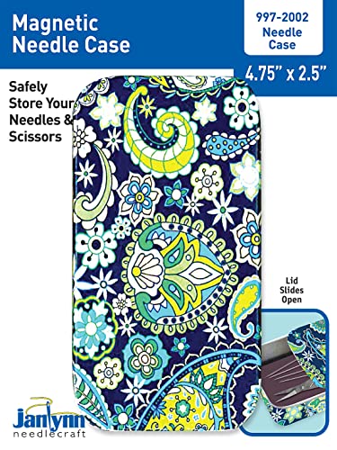 Janlynn Magnetic Storage Case, Blue Paisley