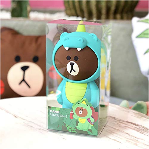 Pencil Pen Case Dinosaur 3D Silicone Cartoon Storage Box Cute with Back Zipper Portable Hand-held Wallet Stationery Box Cosmetic Makeup Bag Christmas Gifts for Girls, Boys